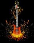 Flame color guitar