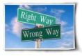 Right way and wrong way