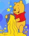 Winnie the pooh.standin honey pot