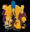 Simpsons-addams fam portrait