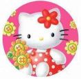 Hello kitty in pink circle