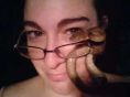 My snake Freckels and me