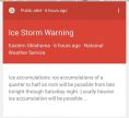 Google Weather Warning