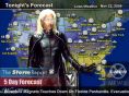 storm telling the weather forecast