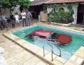 car in pool