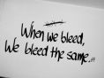 When We Bleed, We Bleed The Same