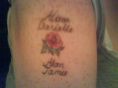 My babys names and a rose head