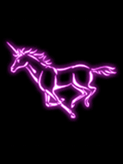 Purple Neon Unicorn