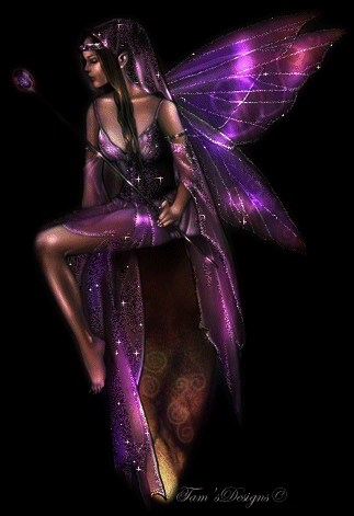 fairy in violet dres