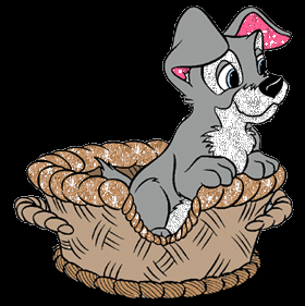 Puppy In Basket