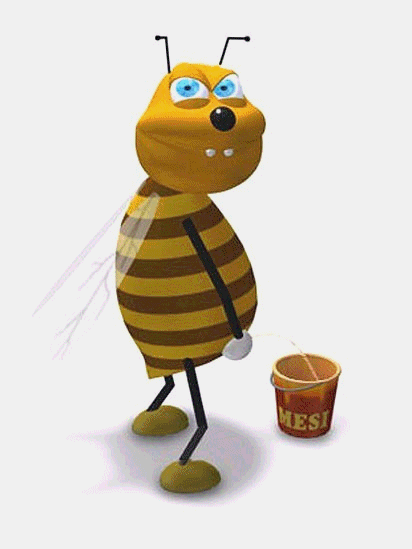 Bee having a pi*s