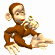 monkey with a banana