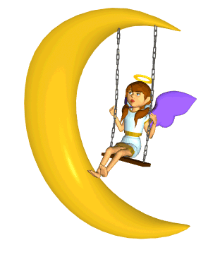 angela swinging on moon