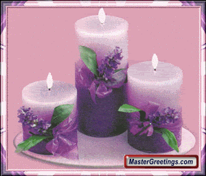 3 candles/lavander