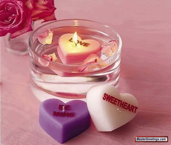 heart candle/sweetheart