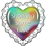 showing some love rainbow heart