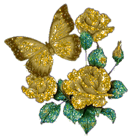 Golden rose/butrfly