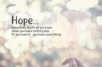 Never lose hope In Allah 
