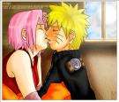 Naruto kisses sakura:/