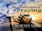 Praying in Jesus name