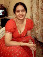 Aunty in Red Saree..