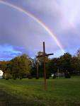 Cross and rainbow