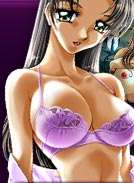 Manga purple bra