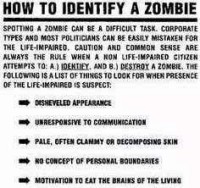 Basic know whos a Zombie
