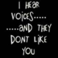 Hear voices . .they dont 