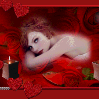 Shimmering red rose
