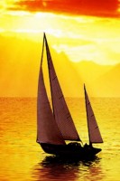 Sunset sailing.