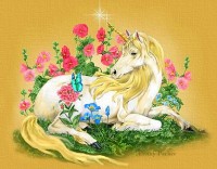 Unicorn In Flowers