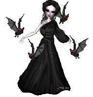 Vampire Girl & Bats