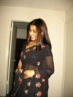Girl in Black saree