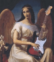 angel plying guitar