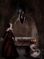 fantasy art gal wid blood
