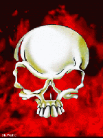 Skull In Red Flames