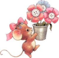 Mouse b*tton Flowers