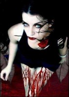 Girl With Blood On Her Le