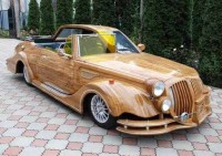 One sided wooden car