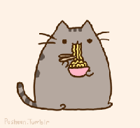 Noodle Eating Cat