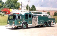 green irish fire truck