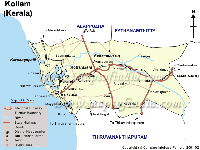 kollam map