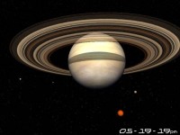 Saturn with rings ART