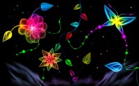 Neon Space Flowers