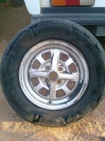 Chevy tyre blowout