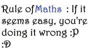 Rule of Maths