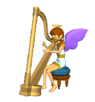 angela playing harp 