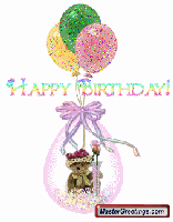 happy b day/balloons