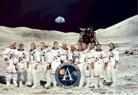 astronauts on moon with n